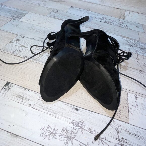 Guilty Soles Claire Black Lace Up Stilettos - Picture 5 of 5